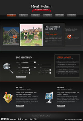 房地產企業網站模板PSD分層素材解析與應用指南